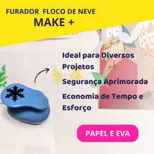 Furador Scrapbook Eva e Papel Floco De Neve 2,5cm Make+ Foto mini 3