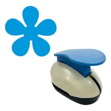 Furador Scrapbook Papel E Eva Extra Gigante Flor Hélice 5cm Cor Azul Foto mini 1