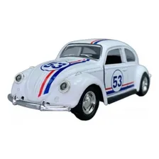 Fusca Em Miniatura Filme Herbie Antigo Cor Branco Foto mini 3
