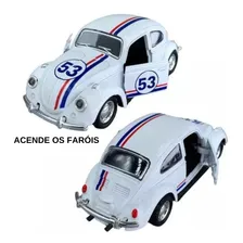 Fusca Em Miniatura Filme Herbie Antigo Cor Branco Foto mini 1
