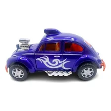 Fusca Tunado Beetle Carrinho Com Motor Miniatura Kinsmart Cor Azul-escuro Foto mini  3