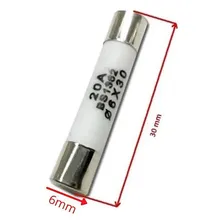 Fusível Cerâmico 20a X 250v /6x30mm/ Com Retardo - Kit 10pçs Foto mini  2
