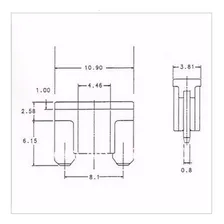 Fusivel Mini Elemento Curto 10pçs Toyota Honda Nissan Foto mini  3