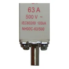 Fusivel Nh Negrini Ultra Rapido 00/ 63a Nh-00c-63/500ur Foto mini 2