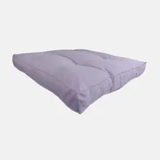 Futon Alto 45x45 Cm Almofada Banco Pallet Cadeira Poltrona Cor Lilás Foto  mini 1