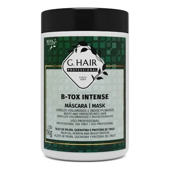 G. Hair Profissional B-tox Intense Máscara 1 Kg Foto 1