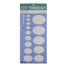 Gabarito Trident Elipses 45 Graus Mod. D-5 Foto mini 1