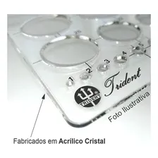 Gabarito Trident Elipses 45 Graus Mod. D-5 Foto mini 2