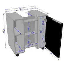 Gabinete Armário Banheiro Pia Coluna Pequin 61,5x55,3x37,5cm Foto mini 4