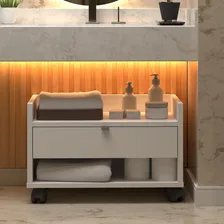 Gabinete Arm谩rio Multiuso Prisma Banheiro Organizador M贸vel Bege Foto mini 2