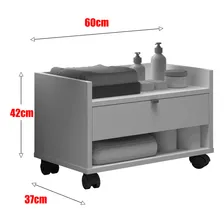 Gabinete Arm谩rio Multiuso Prisma Banheiro Organizador M贸vel Bege Foto mini 4
