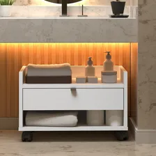 Gabinete Armário Multiuso Prisma Banheiro Organizador Móvel Branco Foto mini  3