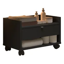 Gabinete Armário Multiuso Prisma Banheiro Organizador Móvel Preto Foto mini  3