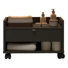 Gabinete Armário Multiuso Prisma Banheiro Organizador Móvel Preto Foto  mini 1