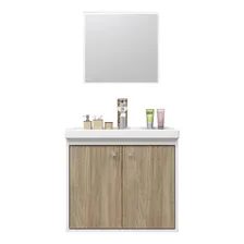 Gabinete Banheiro em mdf com pia cuba Bergamo Riverzza cor branco Foto  mini 1