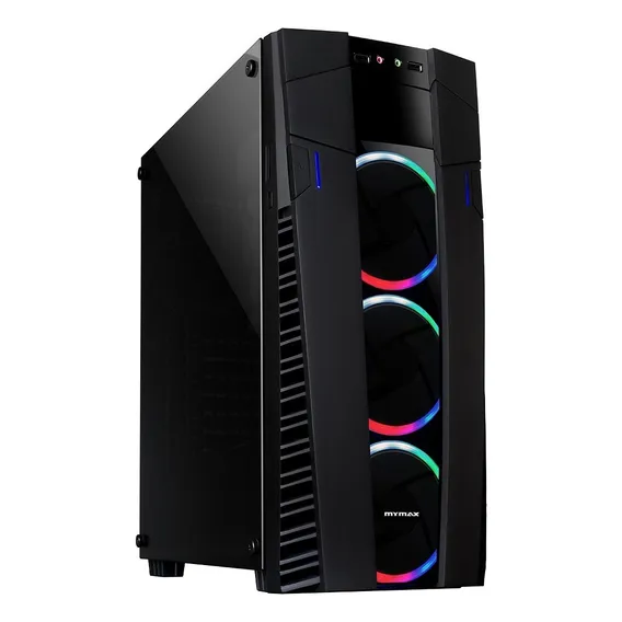 Gabinete Gamer Com 3 Fans Rgb Cor Preto Foto 1