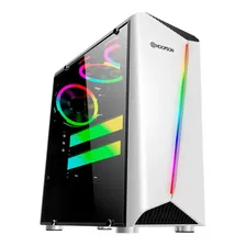 Gabinete Gamer Hoopson Com Painel Led Rgb Branco Cpu-018g-bc Foto  mini 1