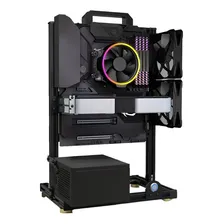 Gabinete Itx Matx Atx 38cm Para Gamer Aberto Alumínio Cor Preto Foto mini 1