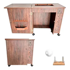 Gabinete Luxo 5 Gavetas Máquina Costura Elgin Genius Antiga Foto  mini 1