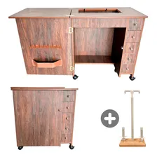 Gabinete Luxo 5 Gavetas Máquina Costura Elgin Genius Antiga Foto mini 1