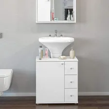 Gabinete Para Banheiro 3 Gavetas Politorno Branco Ea Foto mini 2