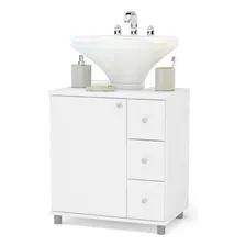 Gabinete Para Banheiro 3 Gavetas Politorno Branco Ea Foto mini 4