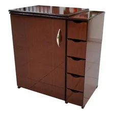 Gabinete Para Maquina De Costura Domestica Luxo C/ 5gavetas Cor Mogno Foto mini 1
