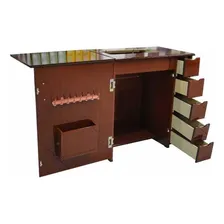 Gabinete Para Maquina De Costura Domestica Luxo C/ 5gavetas Cor Mogno Foto mini 3