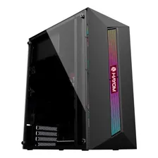 Gabinete Pc Gamer Atx Led Rgb Cooler Fan Mid Tower Vidro Foto mini 2