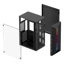Gabinete Pc Gamer Atx Led Rgb Cooler Fan Mid Tower Vidro Foto mini 4