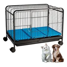 Gaiola Canil Viveiro Multiuso Portátil Cães Gatos Pássaros Cor Black/azul Foto  mini 1
