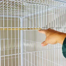 Gaiola Grande Voadeira Viveiro Aves Em Geral -malha Fina Cor Branco Foto mini 3