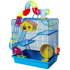 Gaiola Hamster 3 Andares Luxo Tubo Vermelho Casinha Rodinha Foto mini 3
