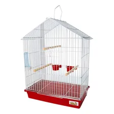 Gaiola P/ Calopsita Teto Aramado Vermelho Pet Piu Jel Plast Foto mini 1