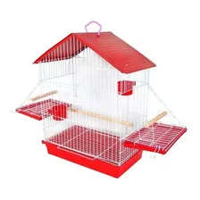 Gaiola Para Calopsita E Outros Pássaros Vermelha Foto mini 1