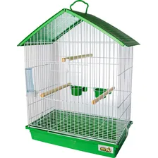 Gaiola Viveiro Para Pássaros Manso Calopsita Aves Poleiro Cor Verde Foto mini 1