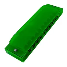Gaita Diat么nica Dolphin Pocket Blues 20 Vozes Afina莽茫o Em D贸 Cor Verde Foto mini 1