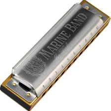 Gaita Harm么nica Hohner Marine Band 1896/20 Em C (d贸) Foto mini 3