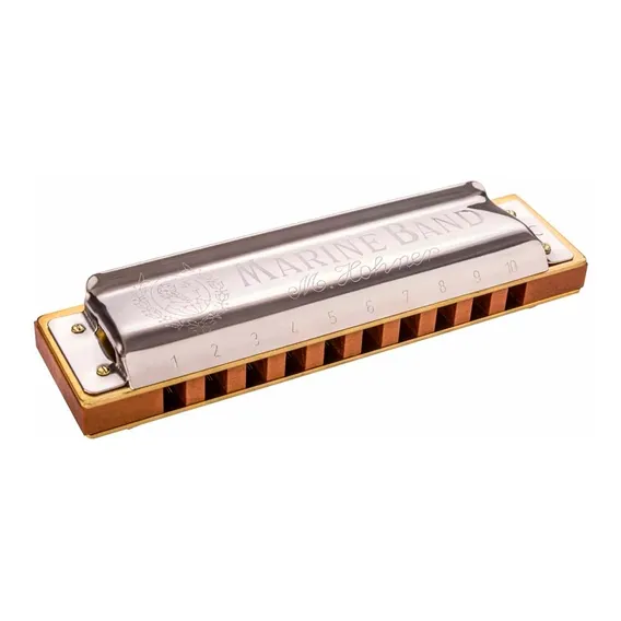 Gaita Harm么nica Hohner Marine Band 1896/20 Em C (d贸) Foto 1