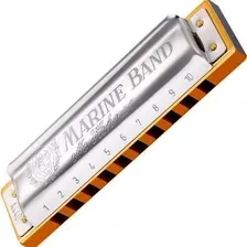Gaita Harm么nica Hohner Marine Band 1896/20 Em C (d贸) Foto mini 4