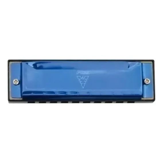 Gaita Phx 10 Vozes Harmonica Azul Afinação Dó C Le1020 Foto 1