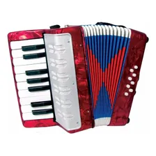Gaita sanfona acordeon iniciante 8 baixos brinquedo crianças cor vermelho Child Prodigy Foto mini 2