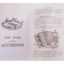 Gaita sanfona acordeon iniciante 8 baixos brinquedo crianças cor vermelho Child Prodigy Foto mini 3