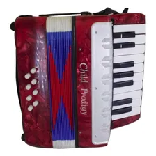 Gaita sanfona acordeon iniciante 8 baixos brinquedo crianças cor vermelho Child Prodigy Foto mini 1