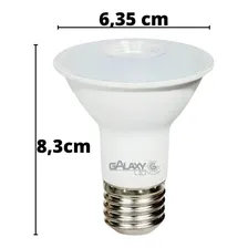 GalaxyLED Par 20 (C贸digo 1448) L芒mpada 7w Bivolt Spot Dicroica E27 Cor da luz Branco-quente Foto mini 1