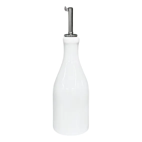 Galheteiro Porcelana Branca Premium Azeite Vinagre 350ml Foto 1