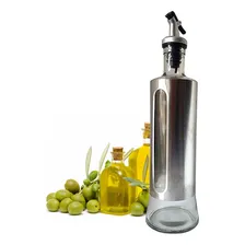Galheteiro Porta Azeite Vinagre Oleo Dosador Em Inox Vidro Foto mini 2