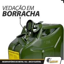 Galão Tanque De CombustÃvel Militar 10l + Bico Abastecimento Foto mini 3