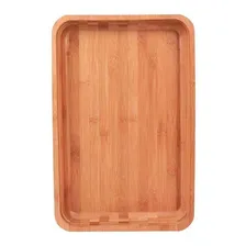 Gamela Bandeja De Madeira Bamboo Retangular 30x45cm Mor Foto mini 3