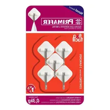 Gancho Adesivo Primafer Branco Plastico/metal 0,3 Kg 5peca L Foto  mini 1
